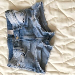 Summer time light blue shorts.